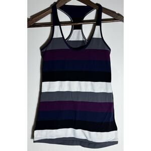 LULULEMON Tank Top Women's Size 6 Racerback Wide Striped